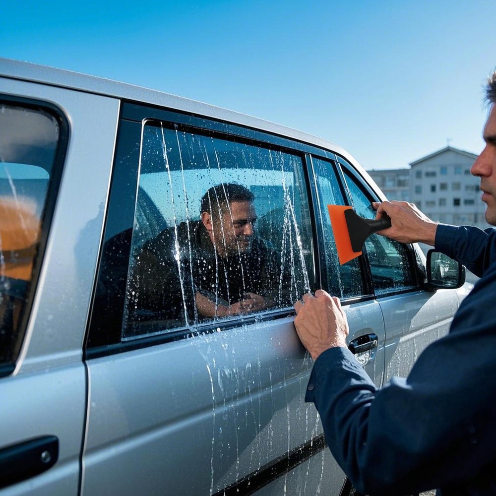 2 PCS Small Squeegee car Window Squeegee Silicone Squeegee for Window Door Ba...