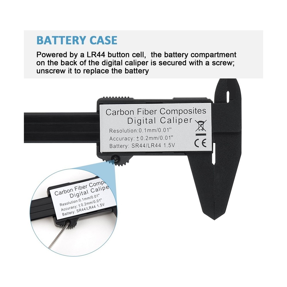 Digital Caliper, Adoric 0-6" Calipers Measuring Tool - Electronic Micrometer ...