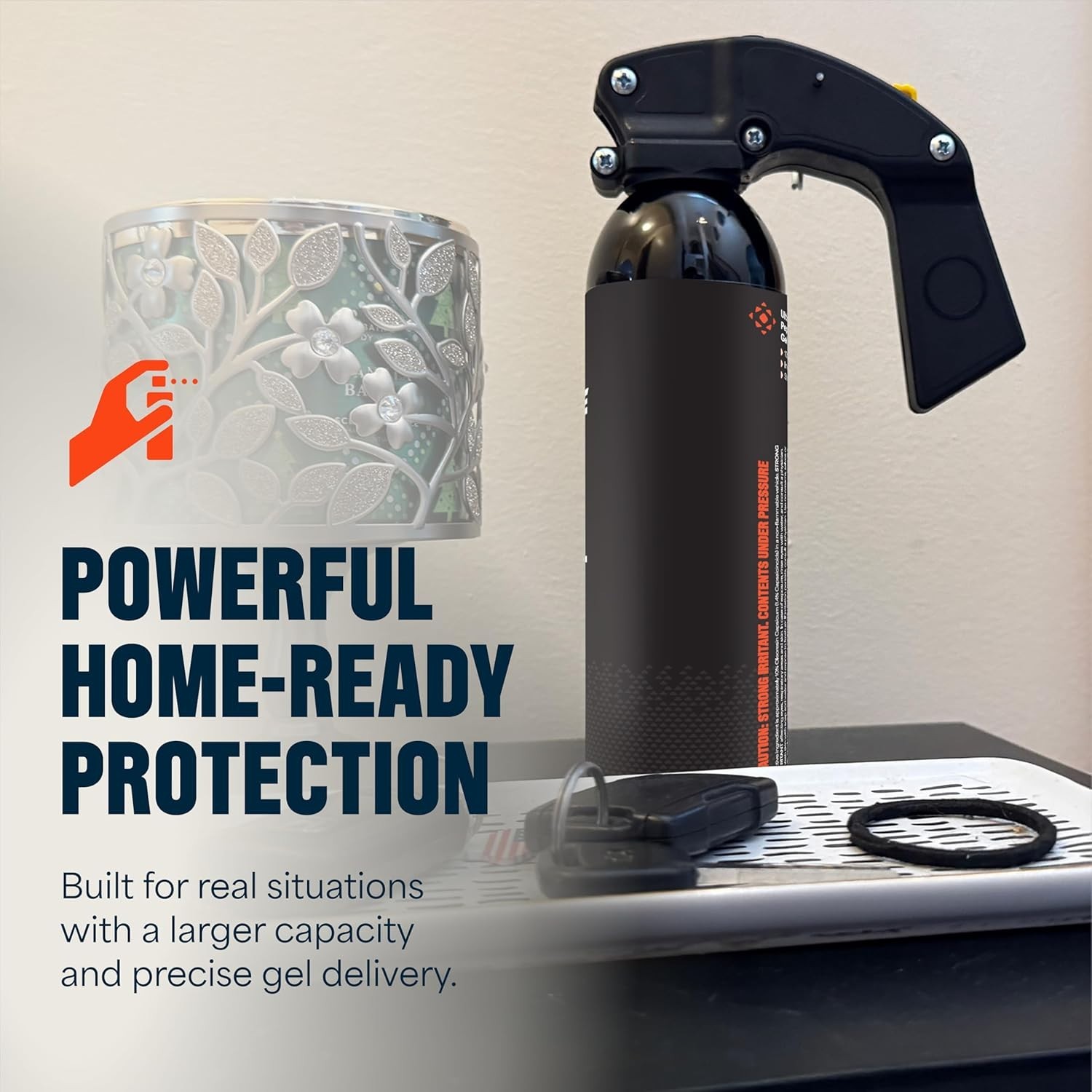 Mace Magnum 9 Pepper Gel Stream 25ft NoWind UV Dye Max Strength Pistol Grip 330g