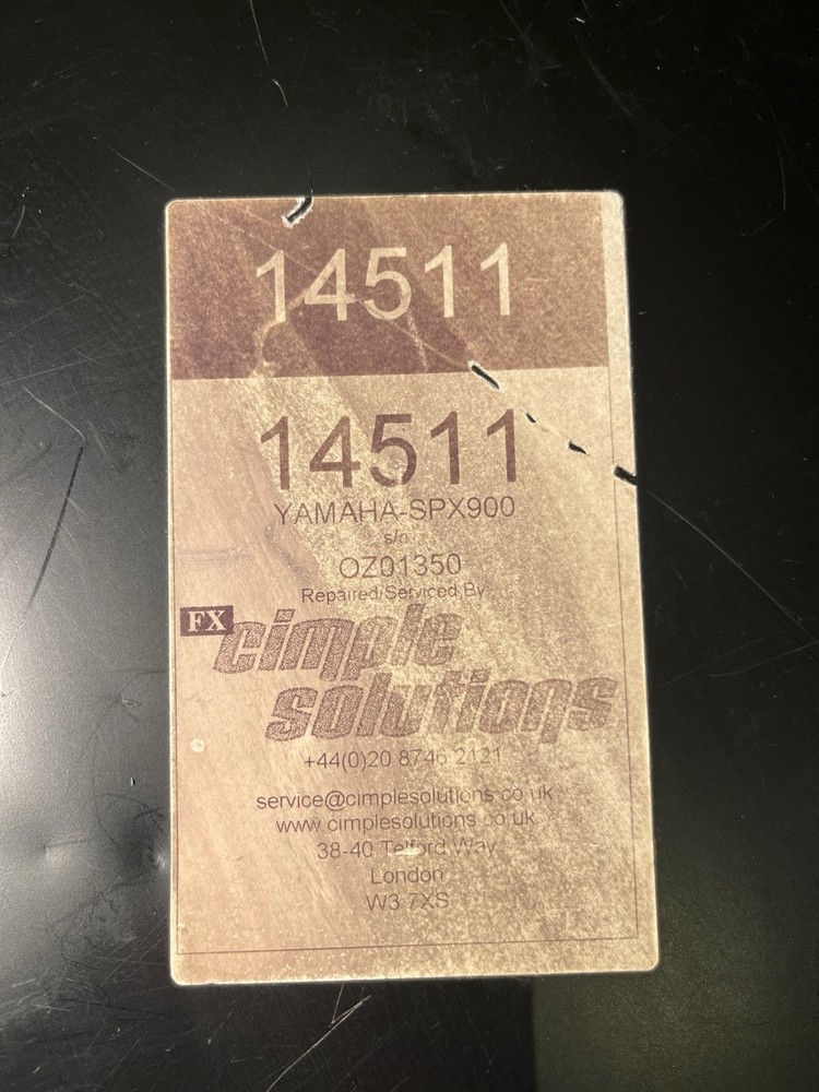 Yamaha SPX900 Professional Multi Effect Processor