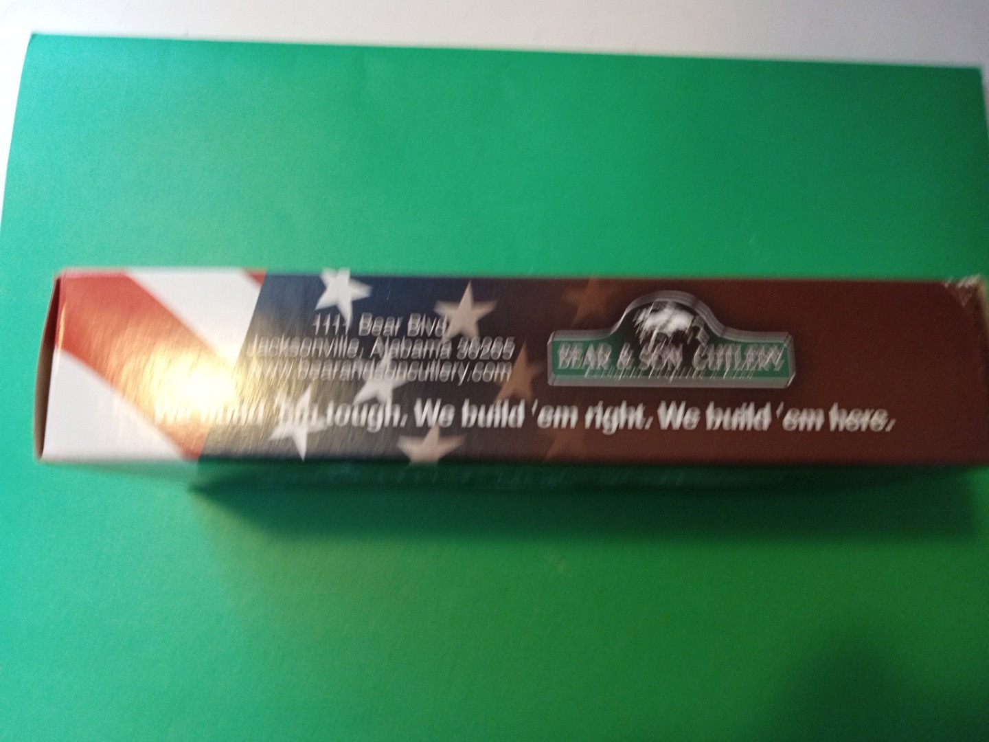 Bear and Son Cutlery USA India Stag Fixed Blade Knife NOS Box and Sheath