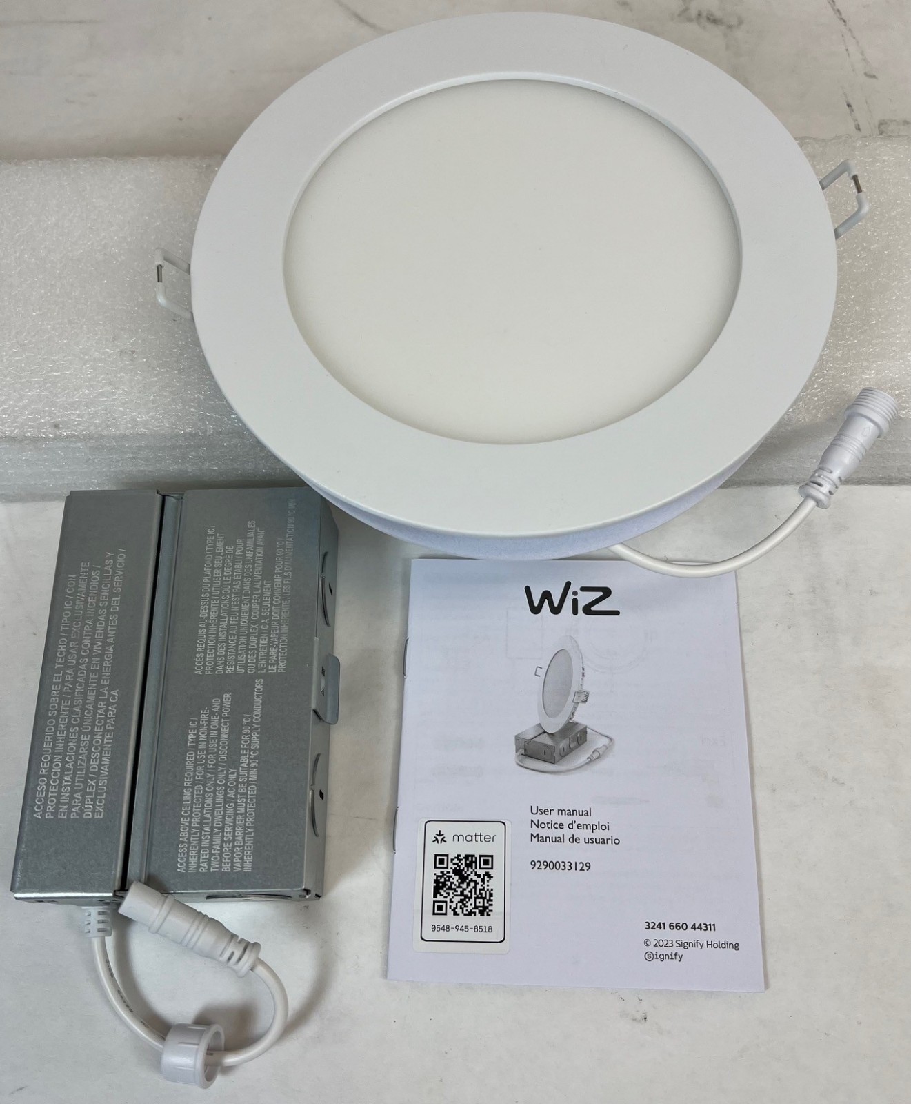 WiZ 6 inch Recessed Smart Downlight LED Color Changing Canless/Slim -FREE S/H