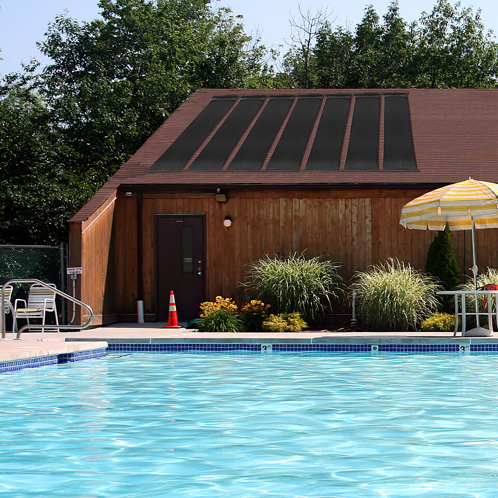 2.5'x16.5' Weatherproof PE Solar Collector Panels Swimming Pool Heating System