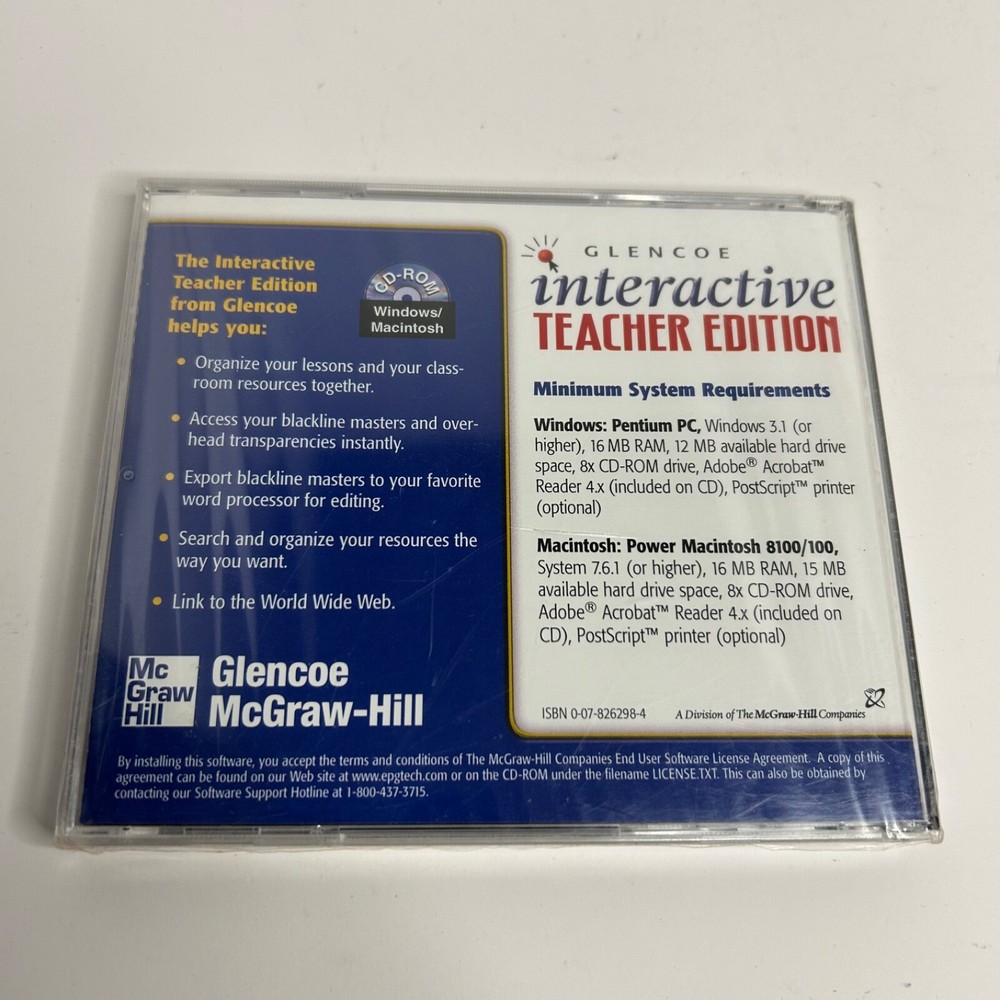 Glencoe Literature Interactive Lesson Planner w/Teacher Resource CD-ROM PC Mac