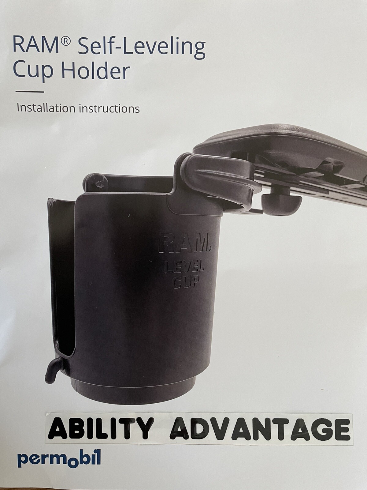 Permobil SELF-LEVELING CUP HOLDER - BRAND NEW DEALER STOCK