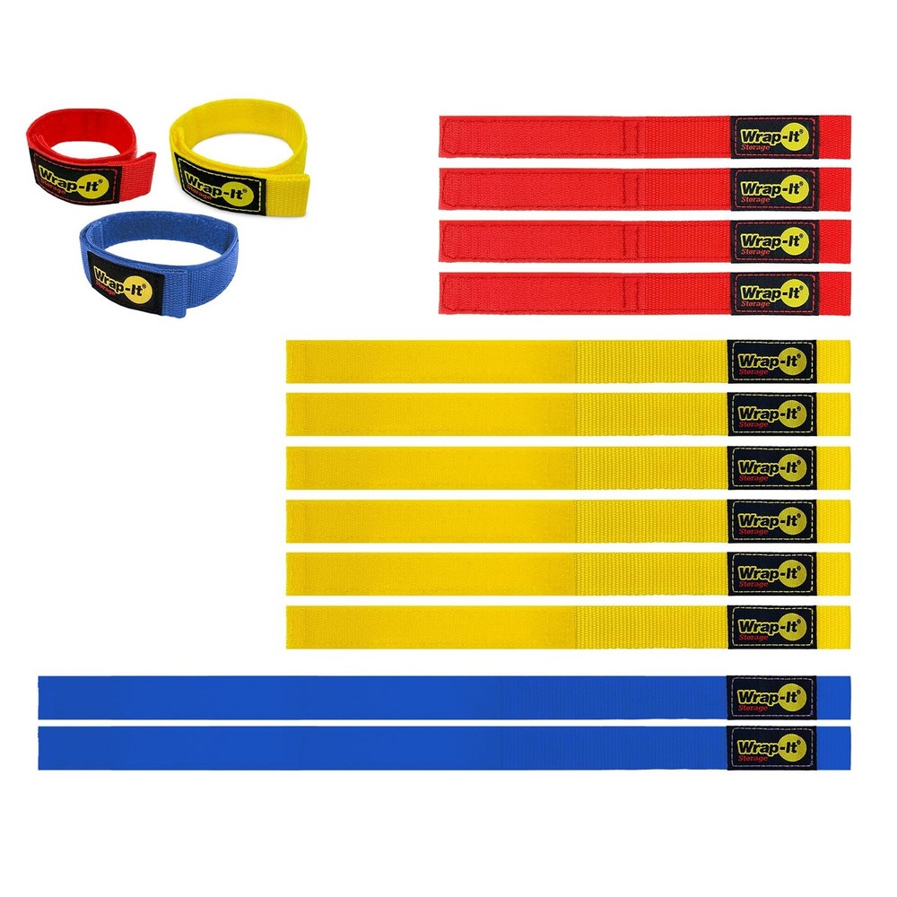 Quick-Straps by Wrap-It Storage - Assorted 12-Pack, Colors