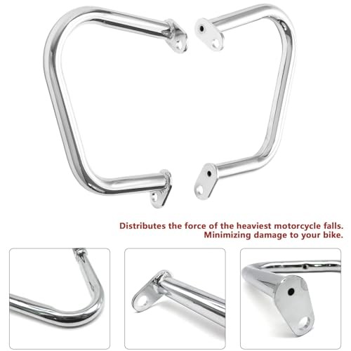 Motorcycle Engine Guard Crash Bar Bumper Falling Protector for Silver