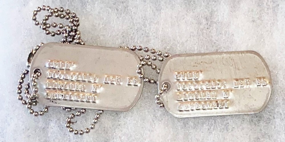 Timothy Grabowski USN Dog Tag Set