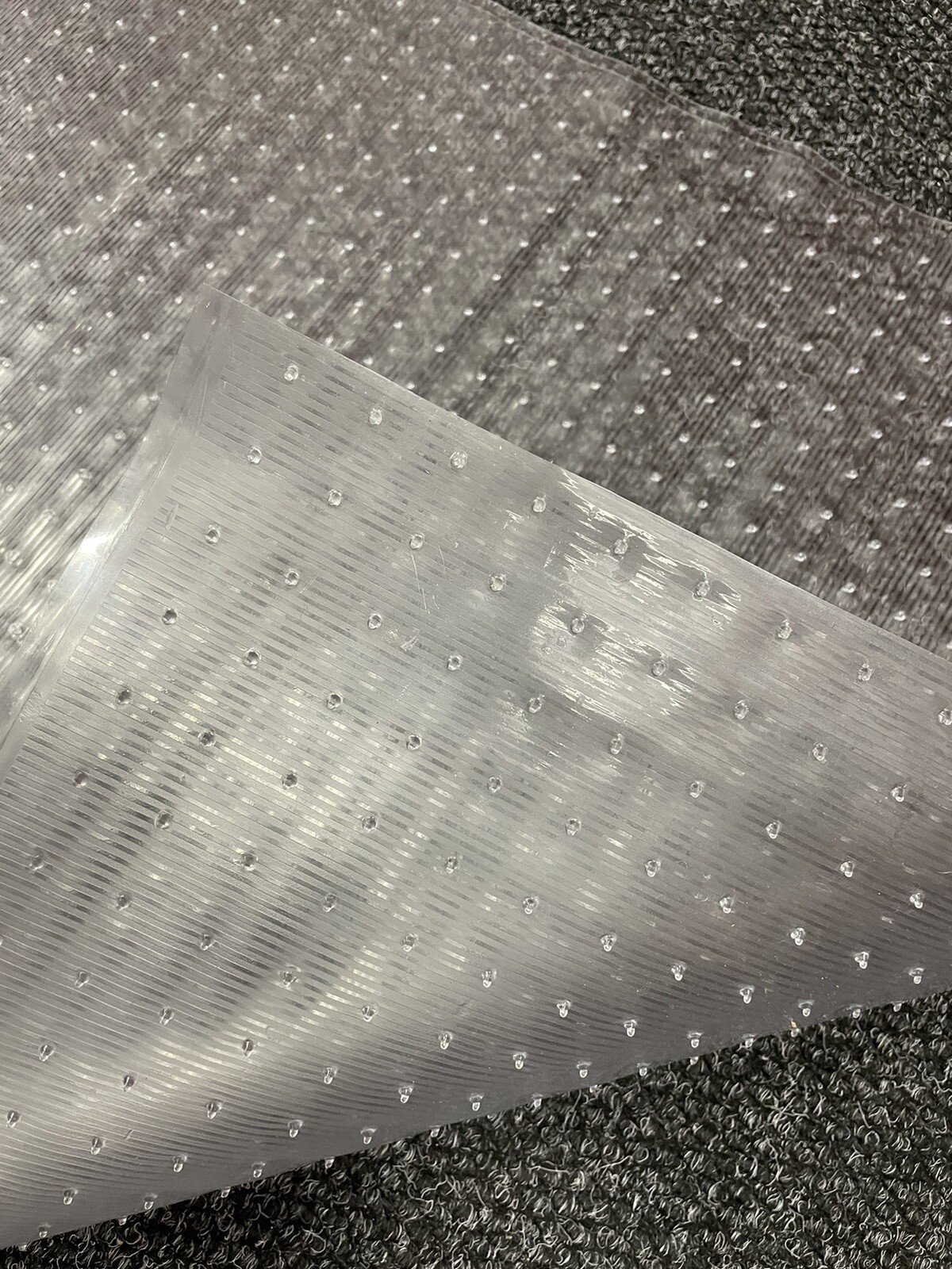 Clear Plastic Runner Rug Carpet Protector Mat Ribbed Multi - Grip (26in x 72in)