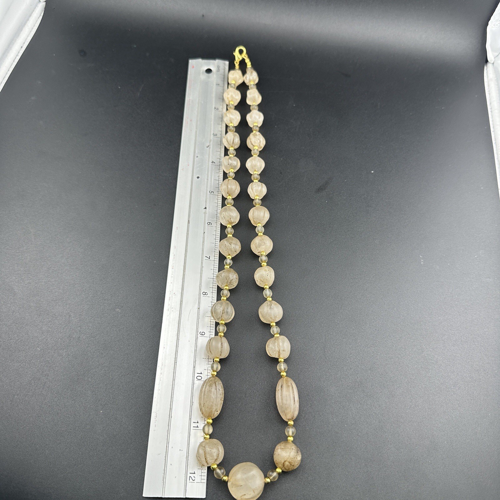 Old Himalayan Regions Crystals ￼ Beads Beads Mala Necklace Rare