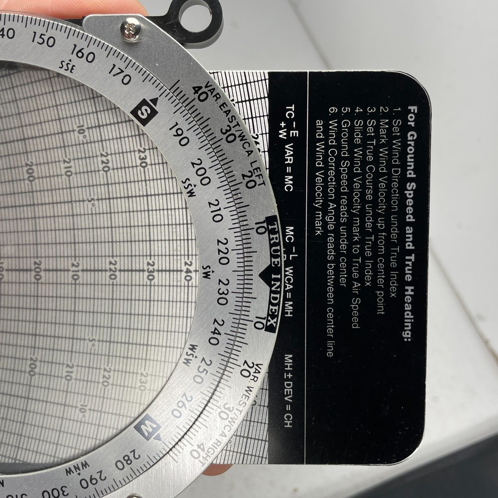 ASA E6-B Metal Flight Computer ASA-E6B 1992 w/ Case BENT