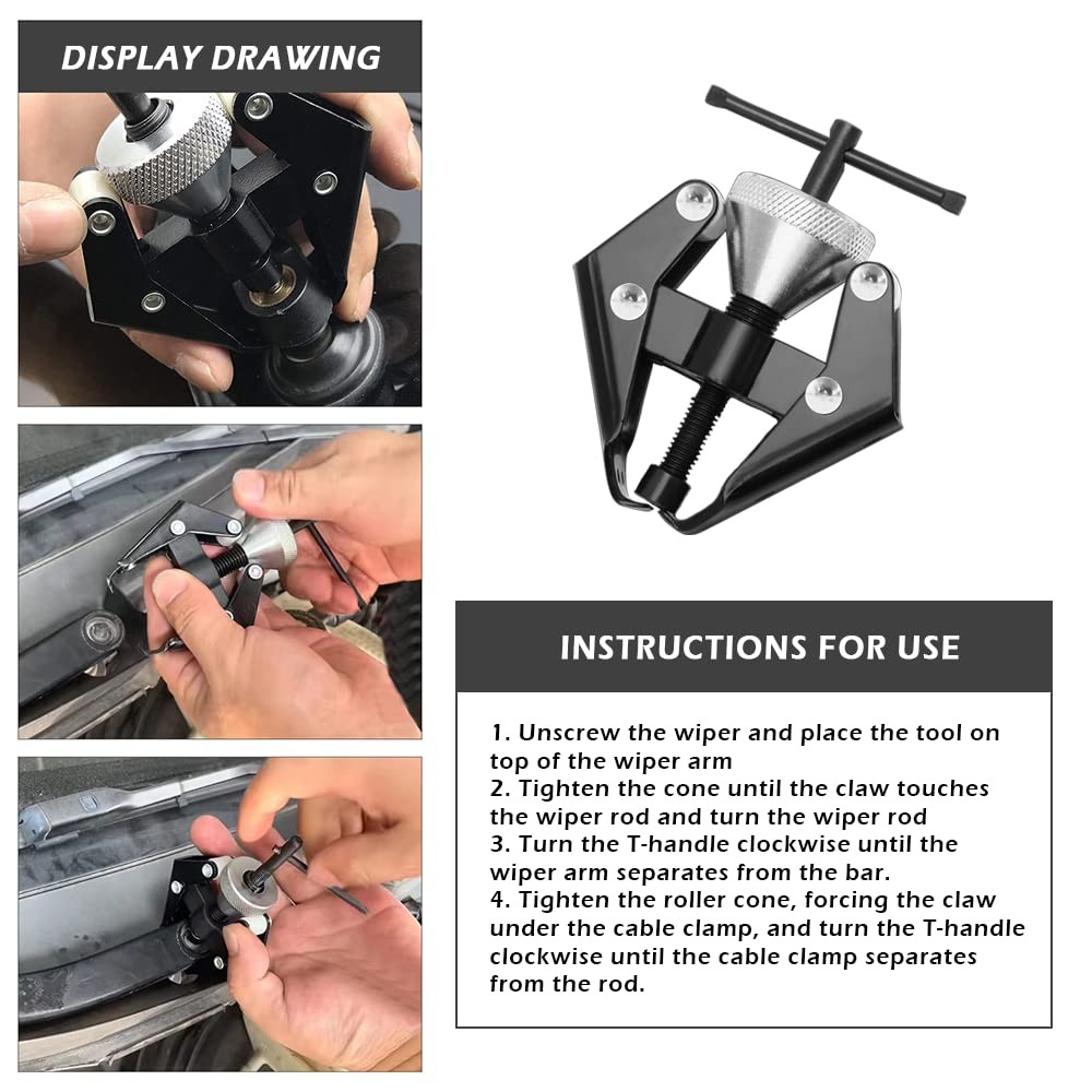 Adjustable Wiper Arm Puller Tool,Heavy Duty Windshield Wiper Arm Removal Tool