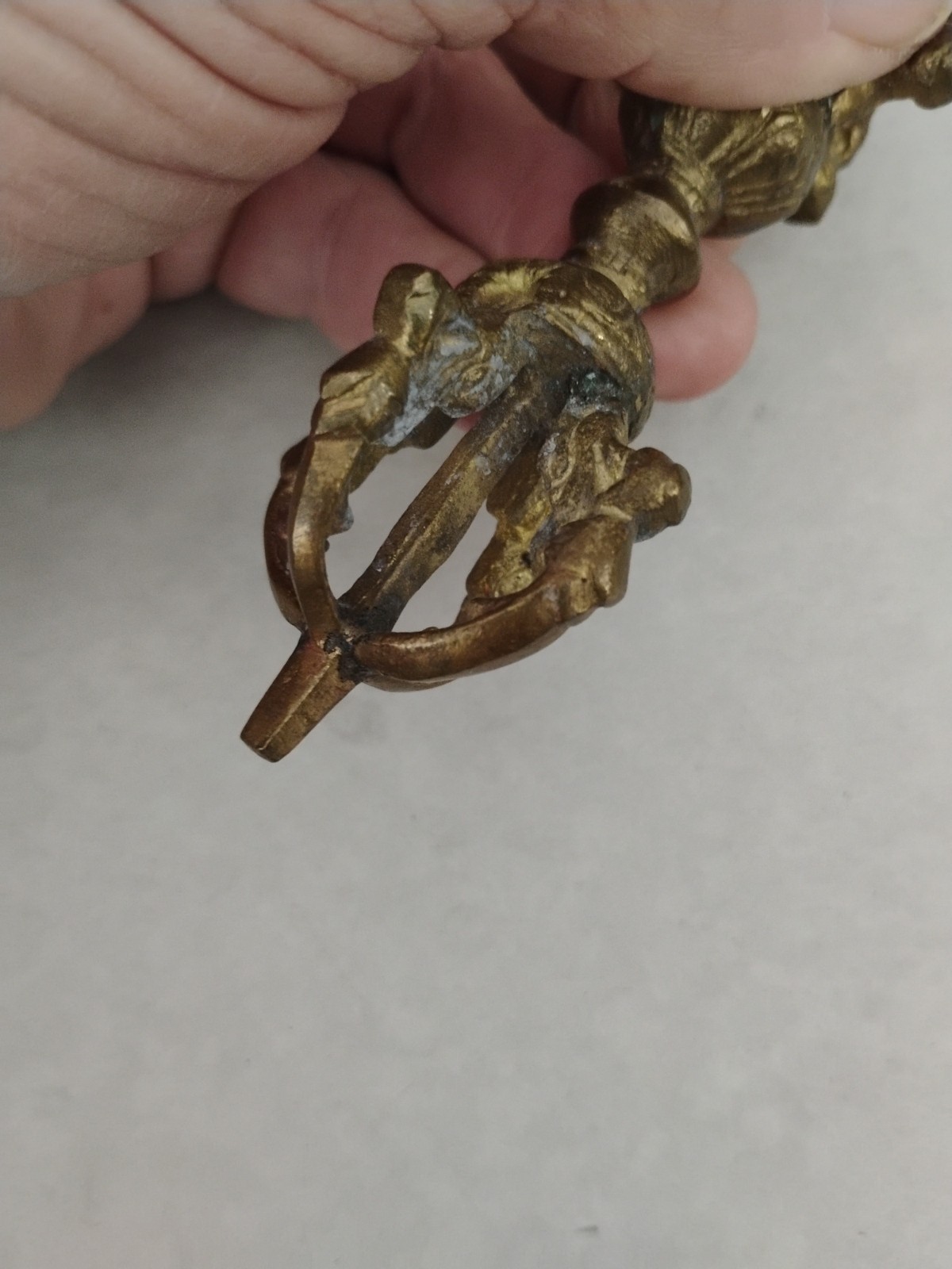 Antique Tibetan Bronze Dorje / Vajra c. 1890