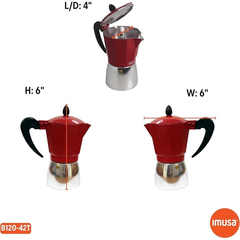 Espresso Coffee Maker Stovetop Brewer Custom Brew Medium Capacity Durable New