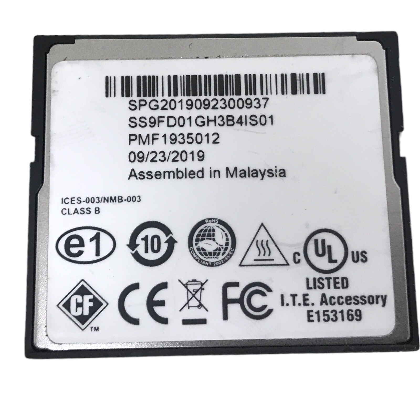 Smart 1GB CF CARD XL Industrial Grade Compact Flash Card SS9FD01GH3B4IS01