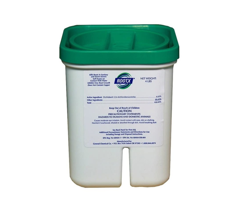 4 LB. Jar (No. Funnel/Applicator) Foaming Root Control for Sewer Lines and Se...
