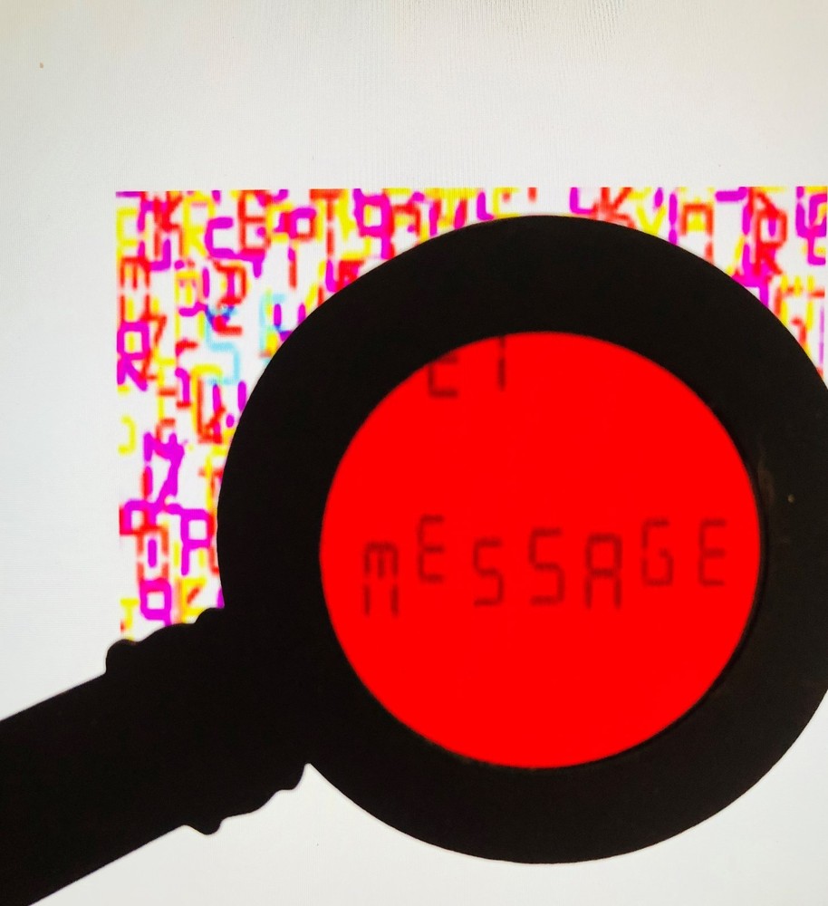 HIDDEN MESSAGE DECODER / SECRET DECODER / RUBY DECODER / RED REVEAL DECODER