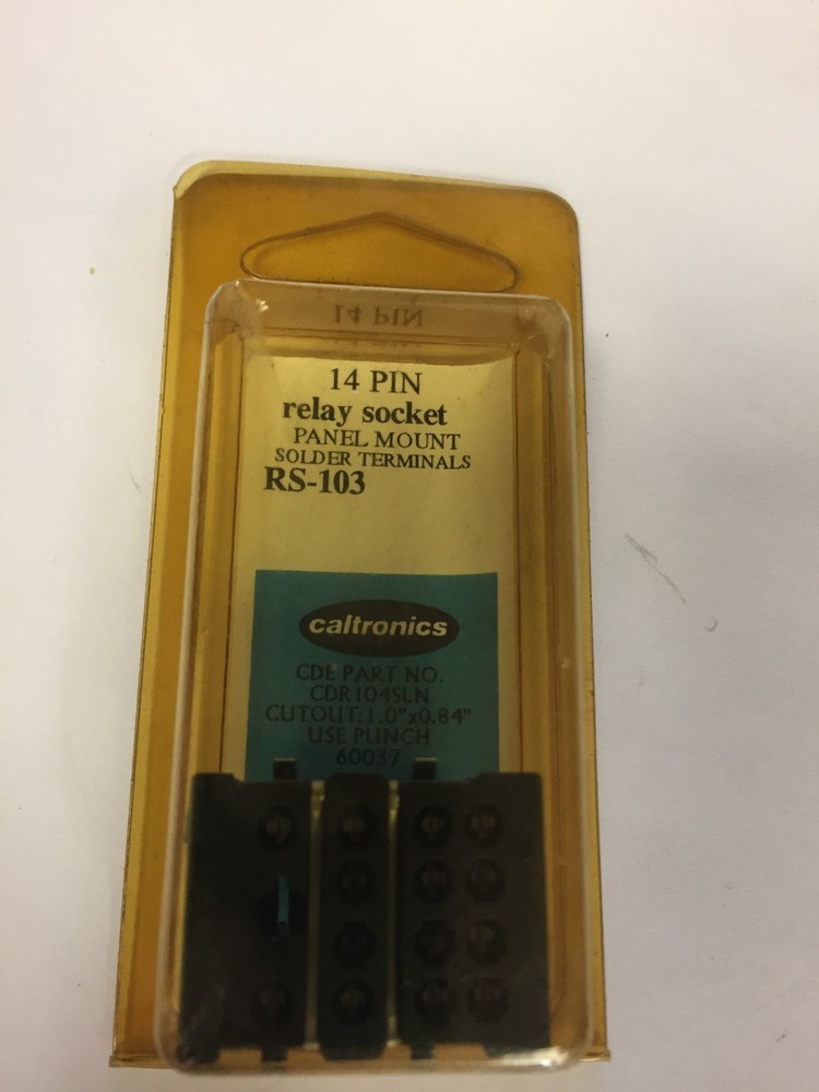 RS-103 CALTRONICS 14 PIN RELAY SOCKET    NOS