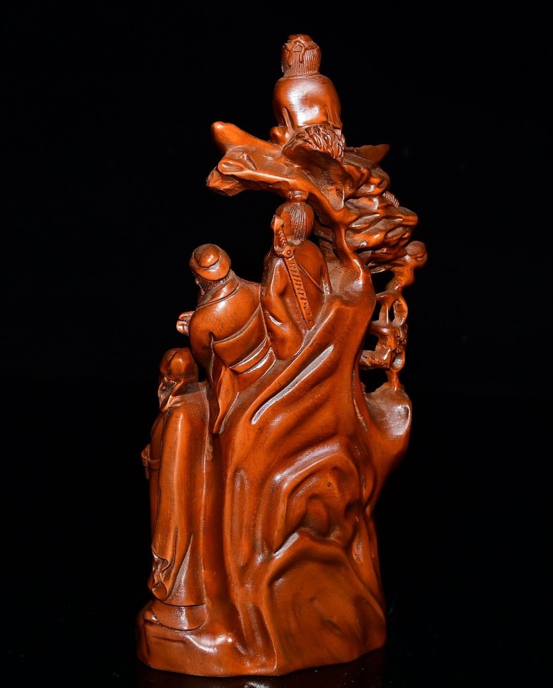 Exquisite Small Leaf Boxwood Eight Immortals Ornament