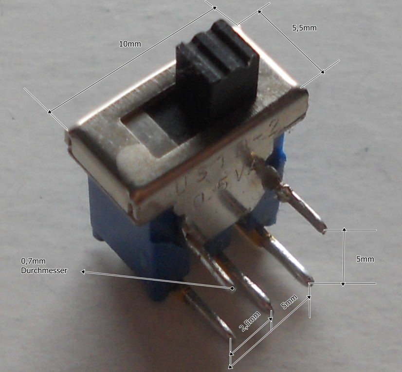 Schiebeschalter - Mentor -US1D-2 , 90°