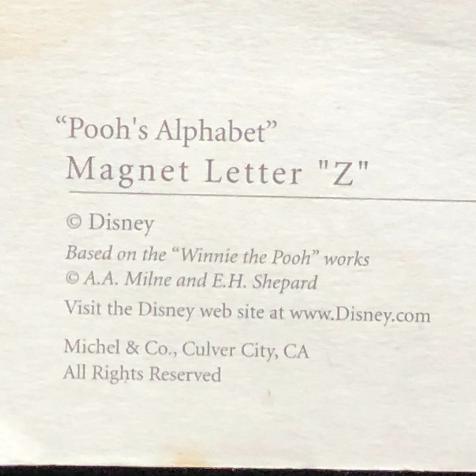U-PICK NEW Vintage Disney Classic Winnie the Pooh Alphabet Letter Magnets A-Z