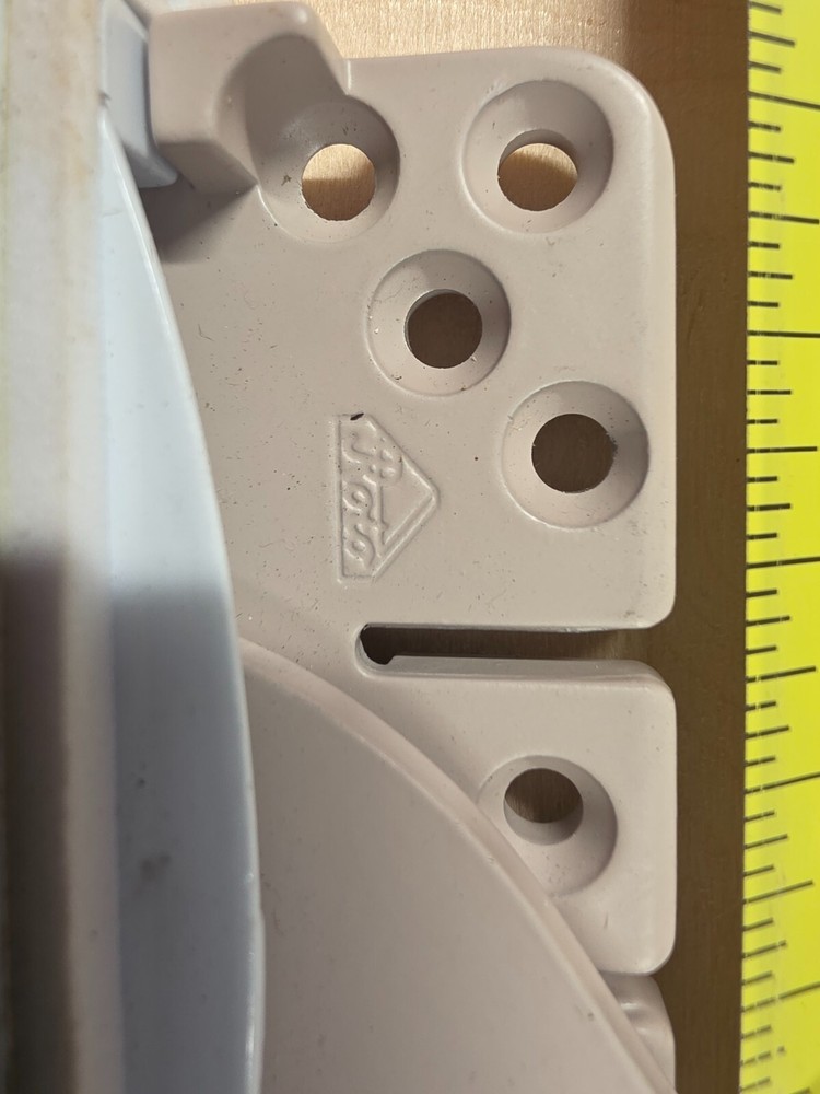 GU Casement Operator Split Arm { Right Hand } White - With Folding Crank Handle