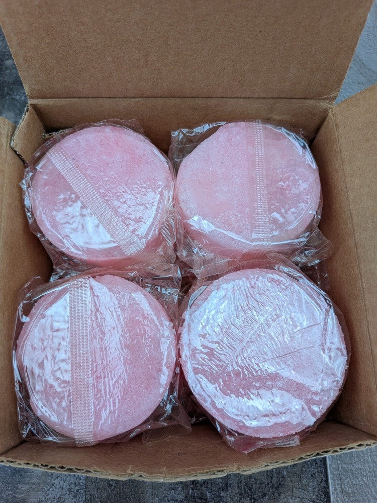 12 Pack Deodorizing Urinal Blocks Pink Cherry Scent 4oz