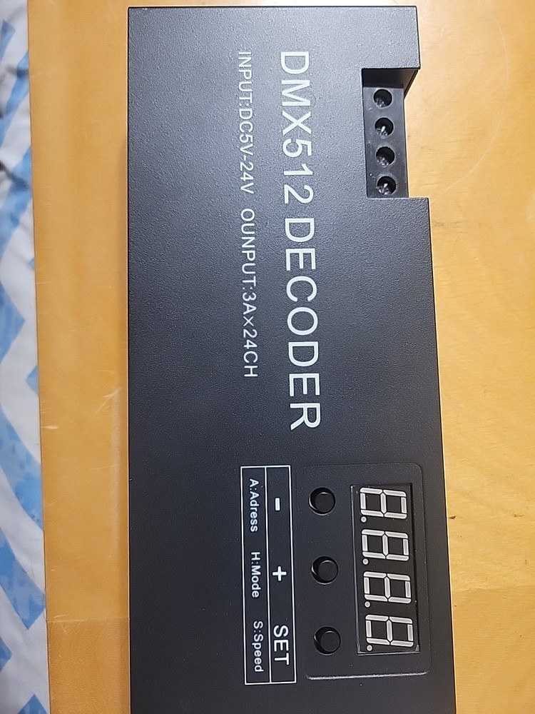 DMX512 Decoder 24 channel with Digital Display  RGB RGBW LED strip controller