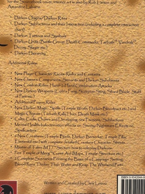 Cursed Empire Darkun Sourcebook Second Edition RPG Spartans Unleashed