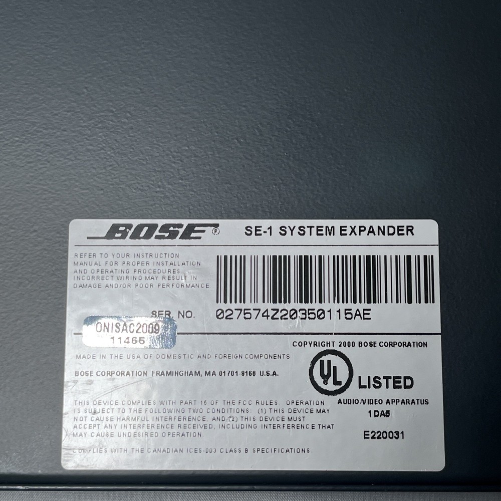 Bose Built-INvisible SE-1 System Expander - 2000