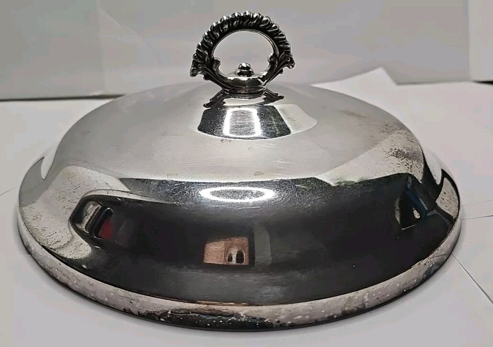 Rogers Bros Lid ONLY Silverplated 9.5" Round Regal Handle Patina Replacement