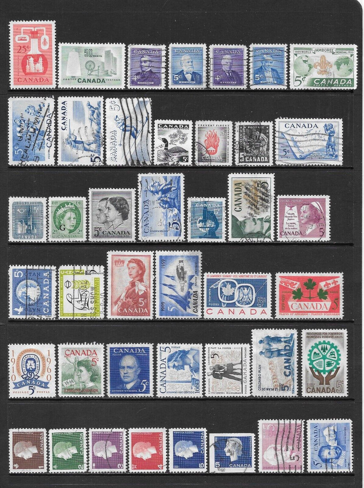 CANADA     VARIOUS MINT HINGED & USED ISSUES      1953 to 1963