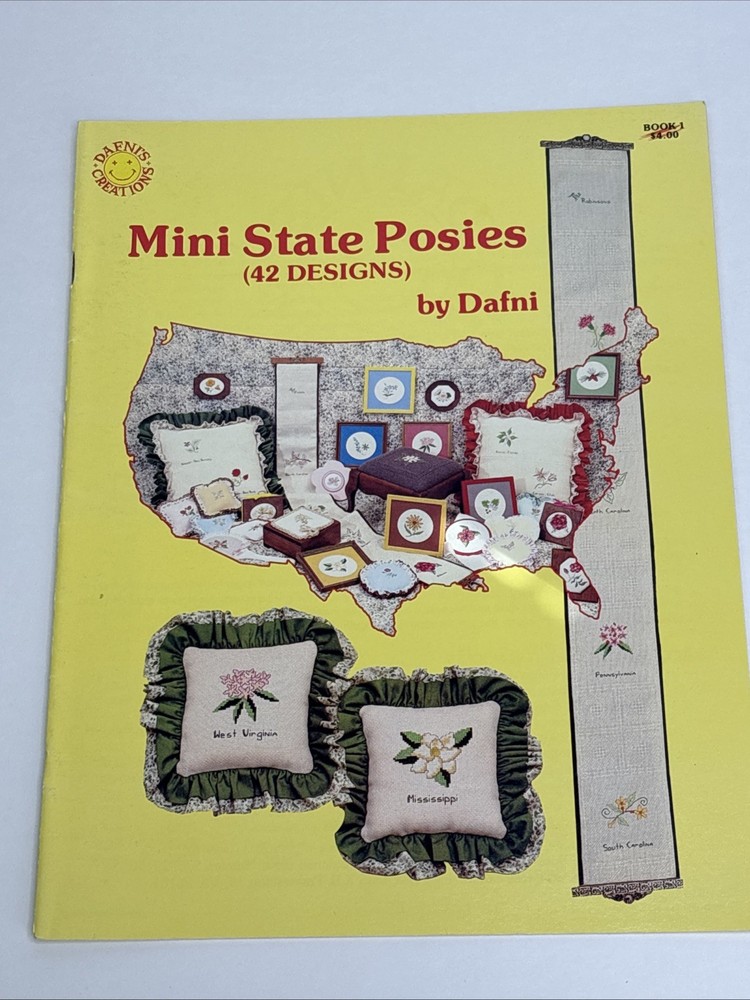 Danfni Mini State Posies 42 Flower Designs Cross Stitch Pattern