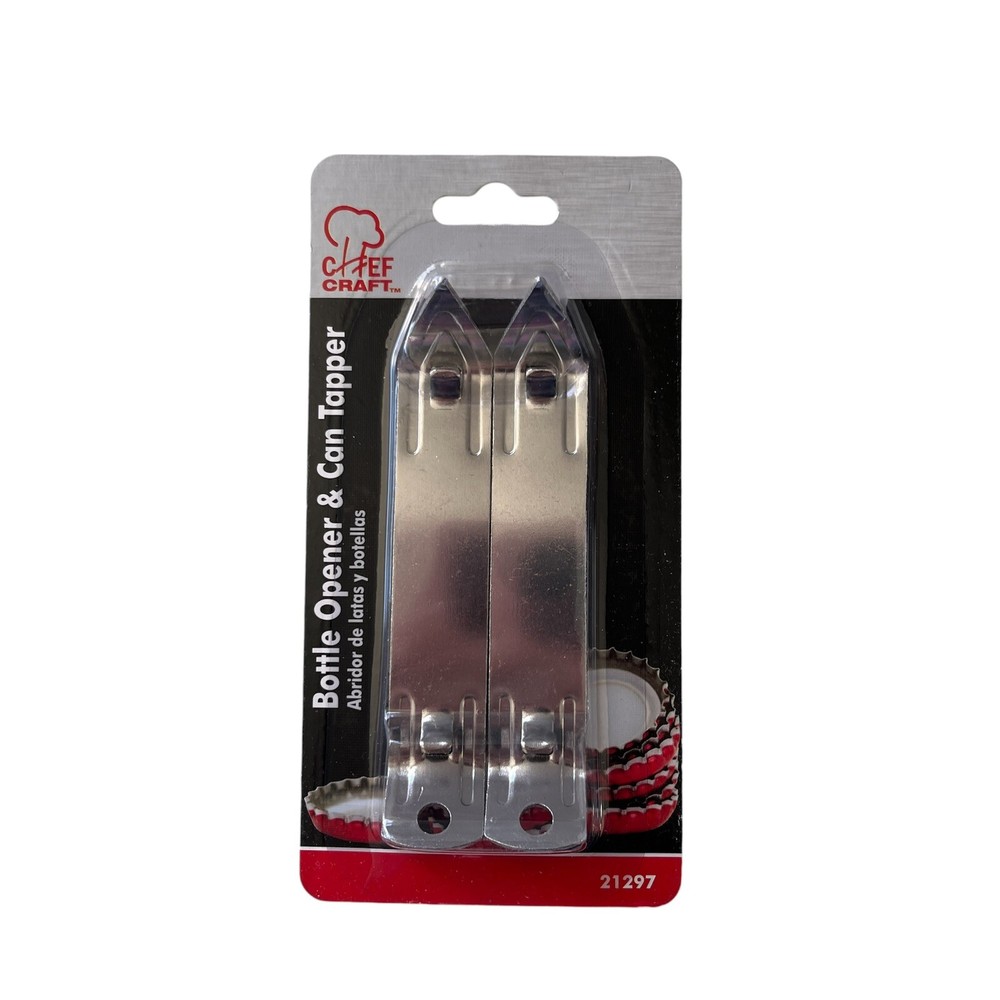 NEW Chef Craft 2 Pack Bottle Opener & Can Tapper
