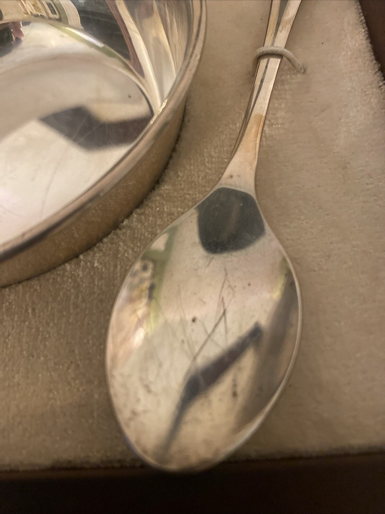 Carrs Solid Sterling Silver Bowl with Accompanying Solid SS Spoon #FS