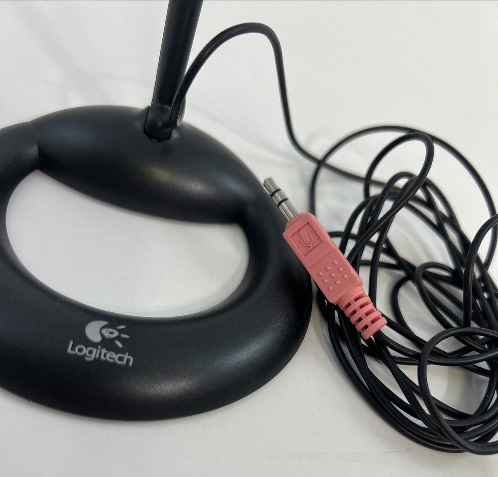 Logitech Grey Multi Media Conversational Computer Microphone w/ 3.5mm Jack
