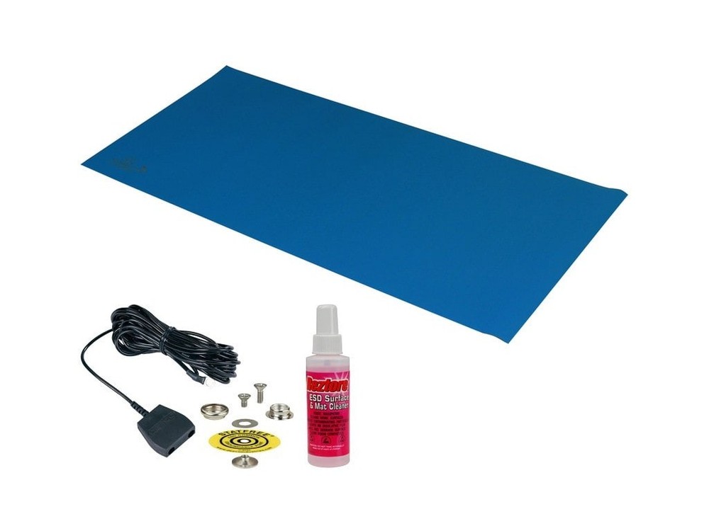 Desco 65136 - Statfree B2 Plus dissipative vinyl mat (kit version), dark blue,