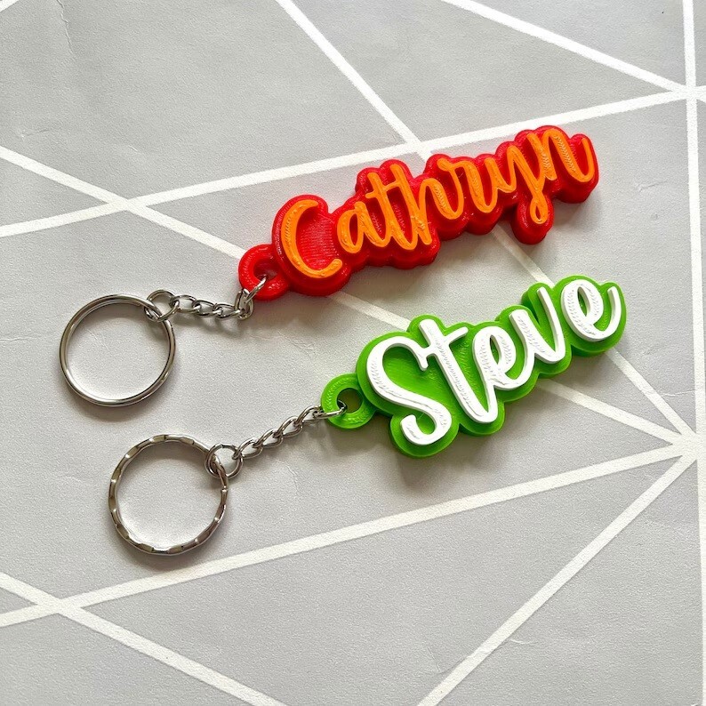Custom Name Keychain Personalized 3D printed
