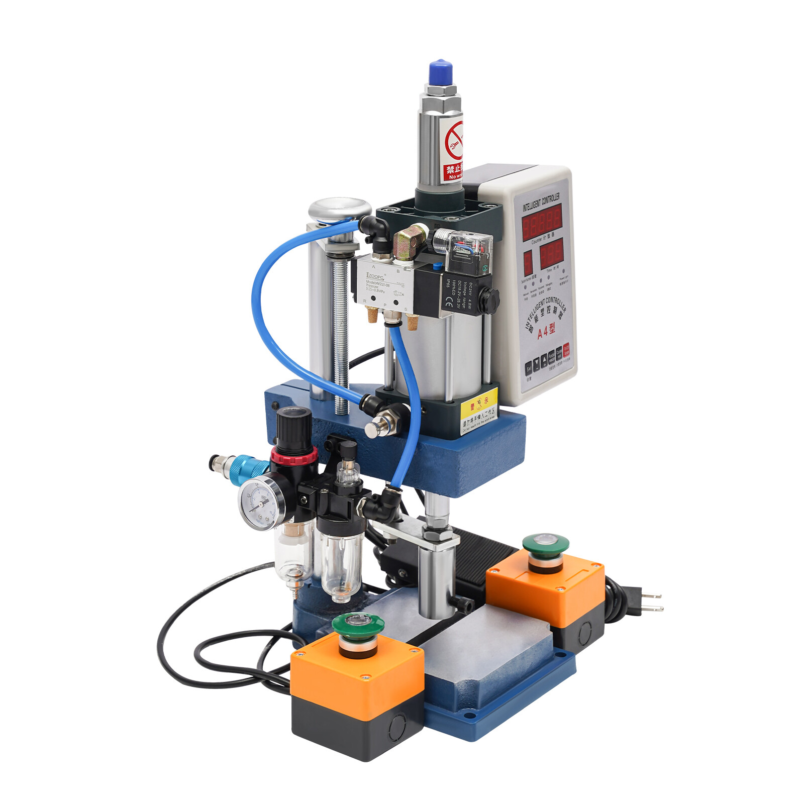 440LB/200KG Pneumatic Punch Press Machine Desktop Punching Press Machine 110V US