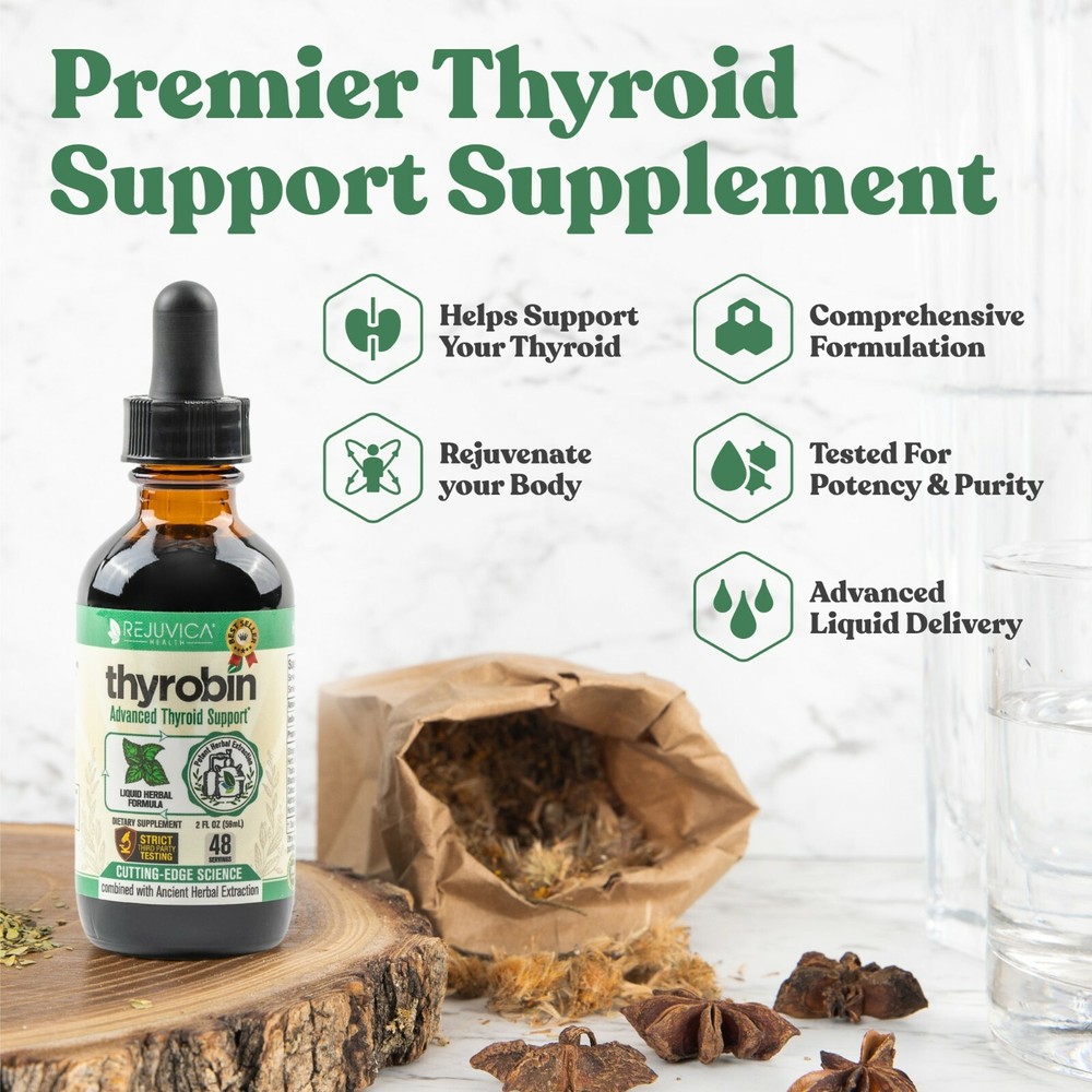 Thyrobin - Liquid Thyroid Support Supplement: 3 Bottle Value Pack