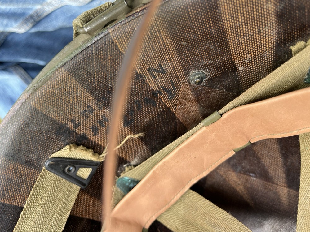 WW2 M1 Helmet Front Seam