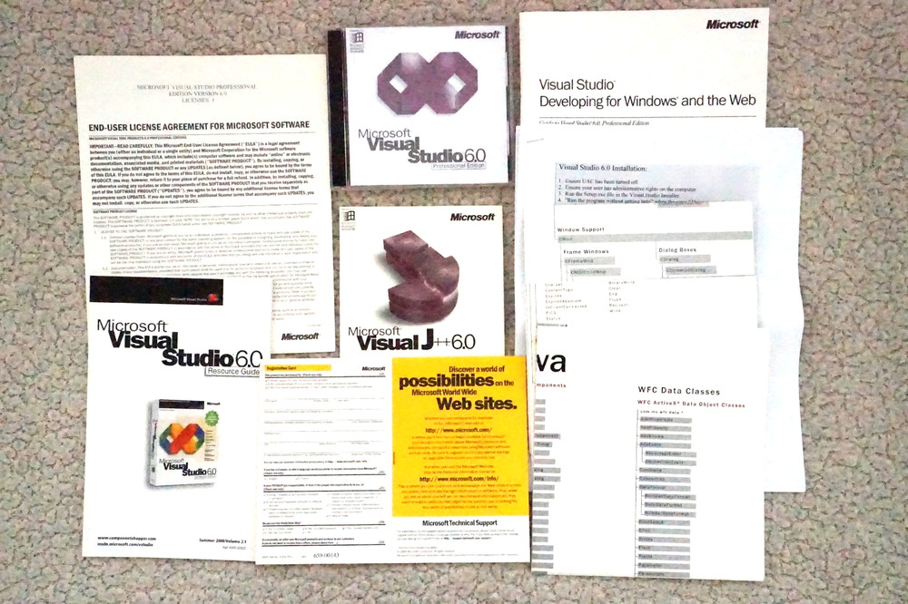 Microsoft Visual Studio Professional 6.0 6 PRO FULL VERSION Windows BASIC C++ J