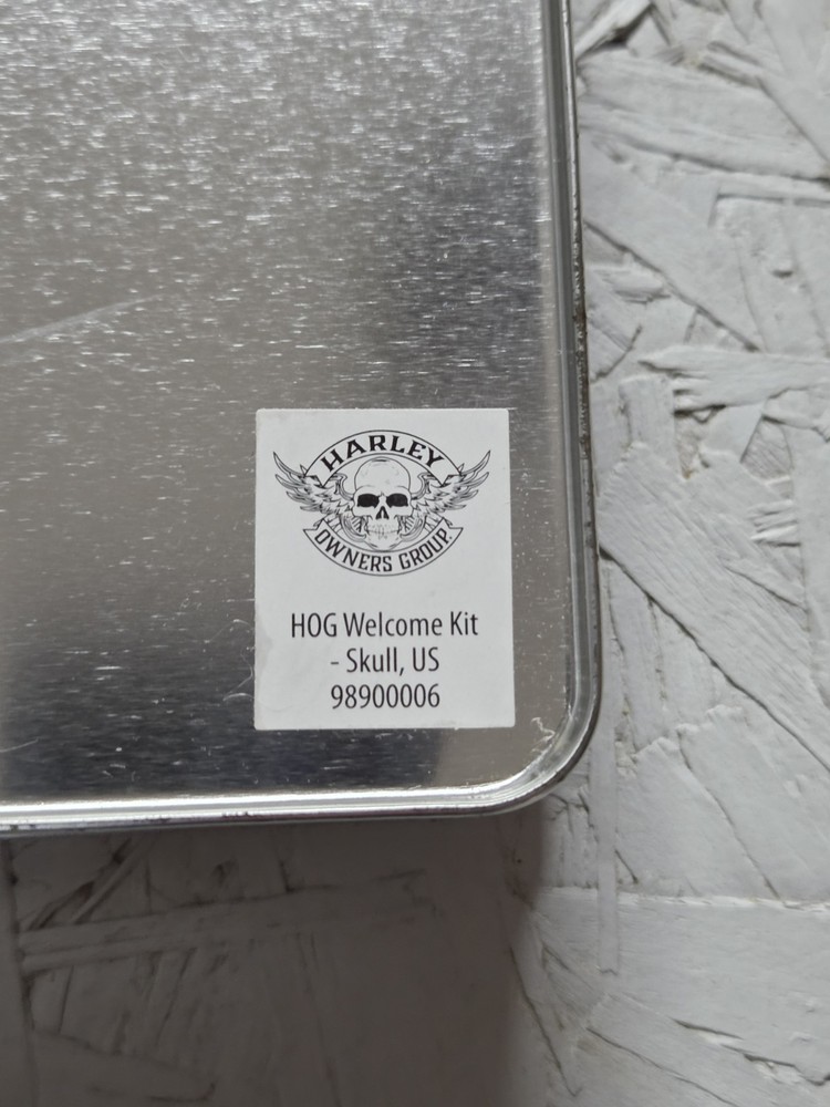 Harley Davidson HOG (Harley Owners Group) Tin w/Booklet, Patch, Pin, & Bell
