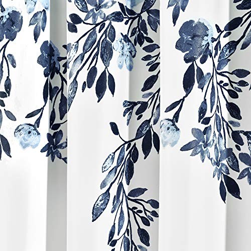 Tanisha Curtains - Light Filtering Window Panel Set, Pair - Floral Vine