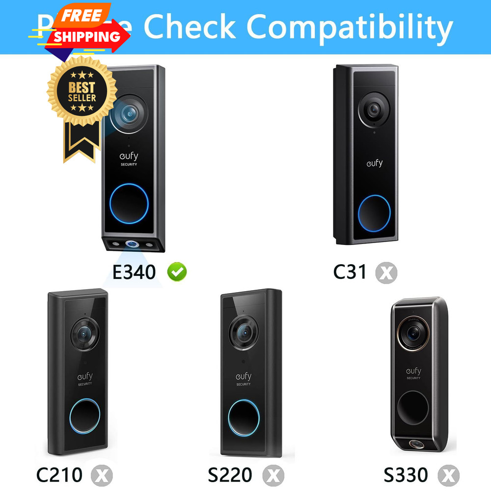Adjustable 0-35 Degree Doorbell Angle Mount for eufy E340