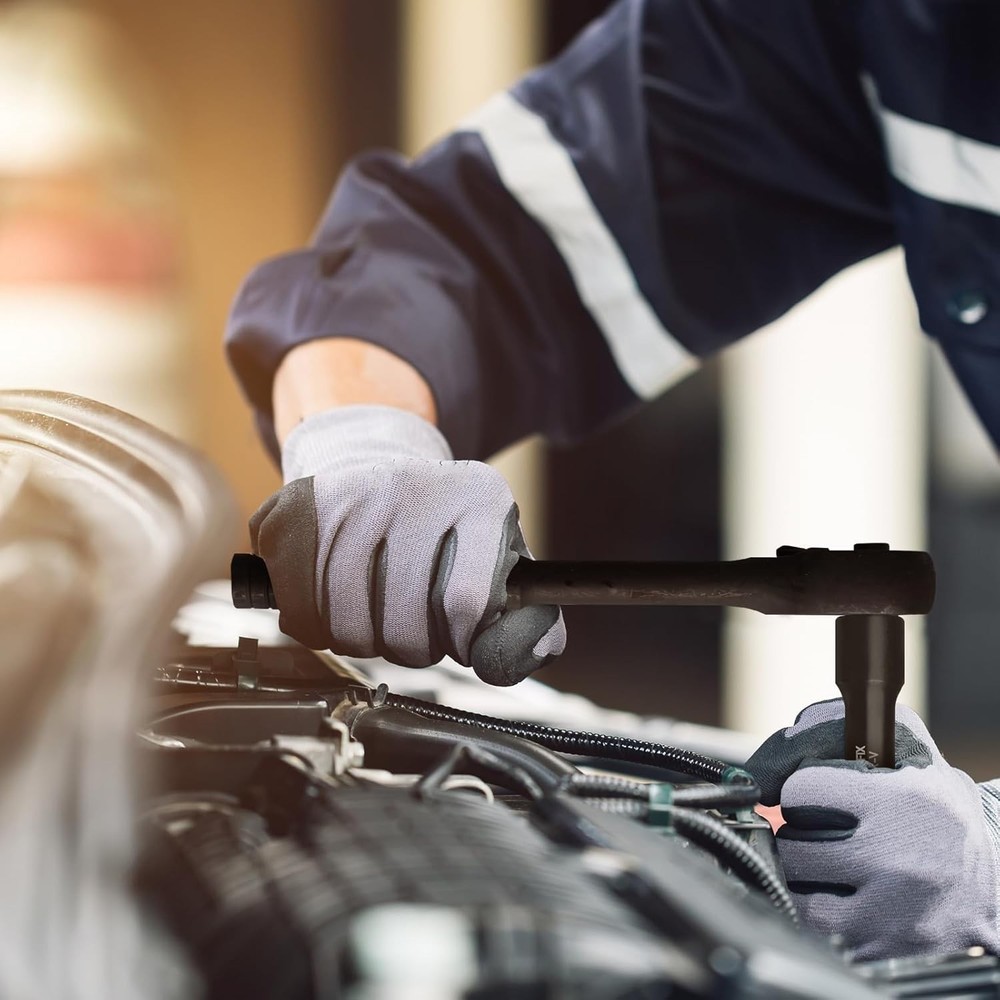 Complete 50-Piece Chrome Vanadium Socket Set with 6-Point Design & Accessories