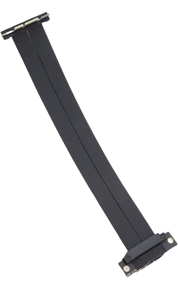PCIE 4.0 X1 Extension Cable 90 Degree Right Angle GPU Riser Cable Ideal for C...
