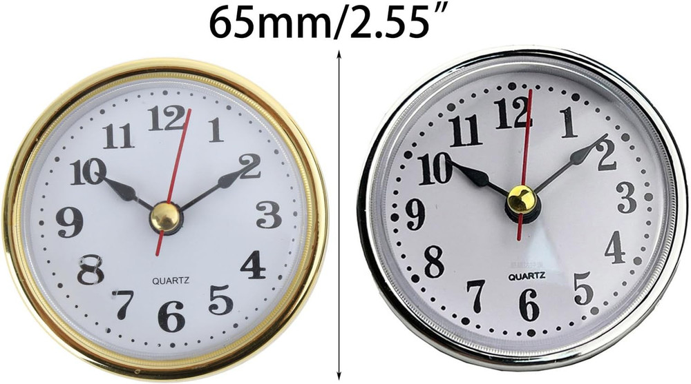 Clock Insert round Clocks Movement 2-1/2 65Mm Diameter Clock Head Arabic Numeral