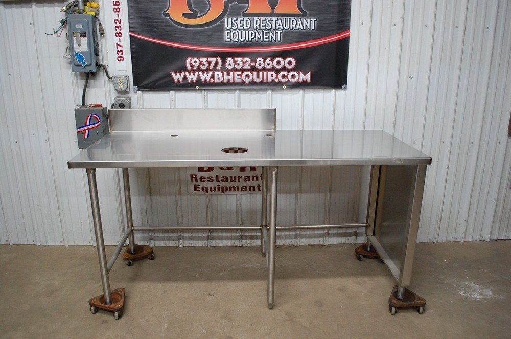 74" Heavy Duty Stainless Steel Kitchen Work Prep Table Roll Under 6'2"