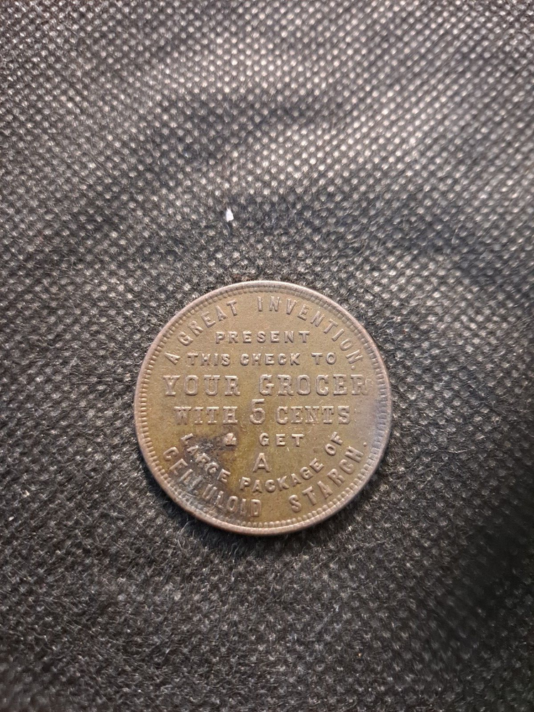 THE CELLOLOID STARCH CO NEW HAVEN, CONN TOKEN! e8465NCX